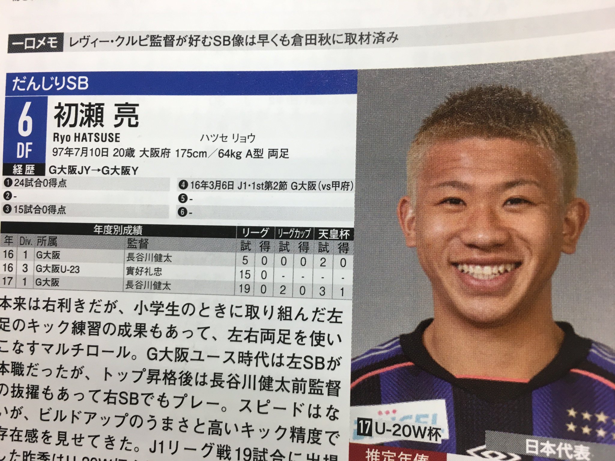 O Xrhsths サッカー新聞エルゴラッソ Sto Twitter エルゴラ選手名鑑あす2 7発売 G大阪の初瀬亮選手 家に帰ってまず何する アンケートでの だれ着に着替える ワタクシ だれ着 を知りませんでした 予約受付中 O Xrhsths サッカー新聞エルゴラッソ Sto Twitter エルゴラ選手名鑑あす2 7発売 G大阪の初瀬亮選手 家に帰ってまず何する アンケートでの だれ着に着替える ワタクシ だれ着 を知りませんでした 予約受付中