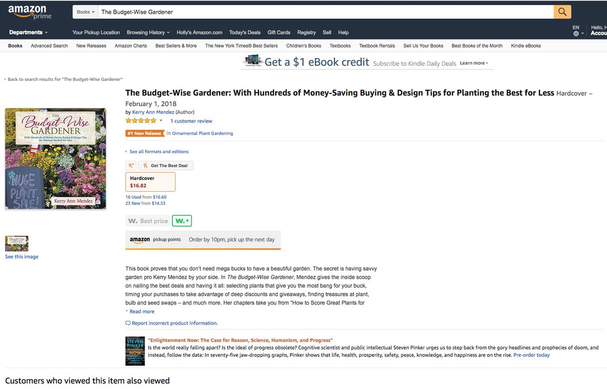 stlynnspress's tweet photo. The Budget-Wise Gardener, authored by @PerenniallyY, is #1 in Ornamental Plant Gardening on Amazon! #books #gardeningbooks #thinkspring #gardening #gardeningtips #gardeningonabudget #flowers #flowergardening #garden #flowergarden https://t.co/RudkuD1GJZ