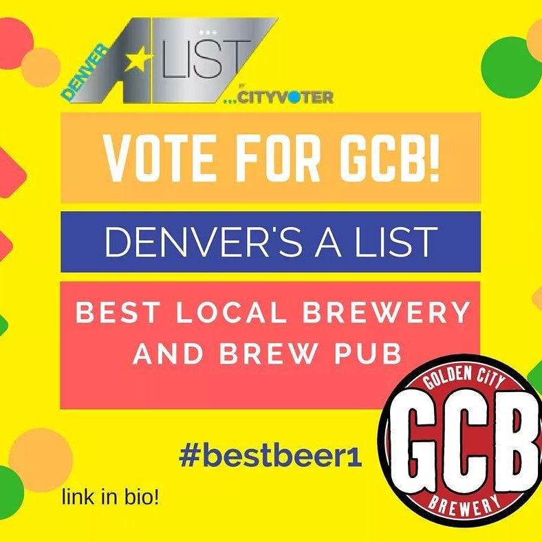 goldencitybrew's tweet image. Like! Comment! Subscribe! Oh this isn't YouTube lol. Really, we appreciate every vote, and every single vote counts! #denveralist #gcb #craftbeer