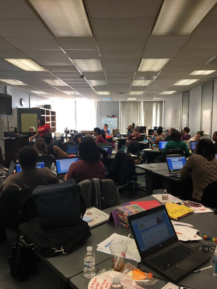 Teachers at a math PD....on a Saturday! Now that's dedication. Every child, every day. Thanks ODU TTAC! #NPSmath