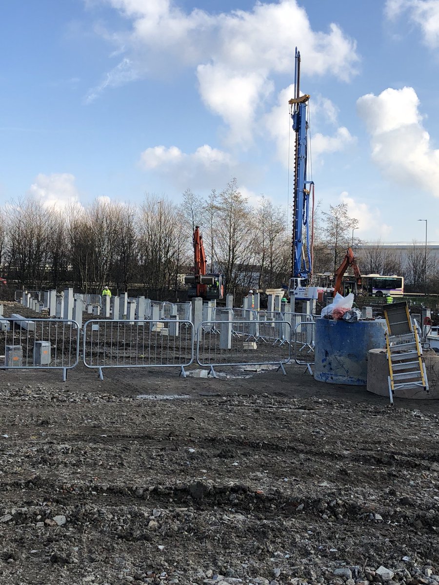 CMPArchitects's tweet image. Third project for @Wrenbridge in Belvedere gets under way.  Must be a good site if there are 3 piling rigs going at the same time.
