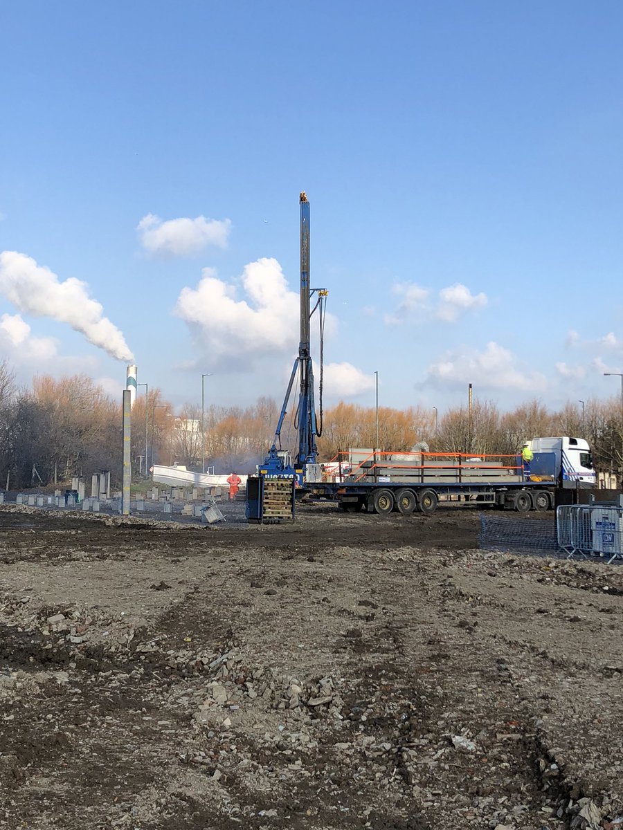 CMPArchitects's tweet image. Third project for @Wrenbridge in Belvedere gets under way.  Must be a good site if there are 3 piling rigs going at the same time.