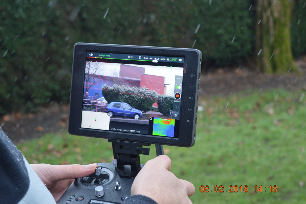 JohnCassella2's tweet photo. UAV Dynamix visited the Crime Scene House  @StaffsUni to show how drones can  to assist in finding clandestine burials - a successful partnership for research and development begins, giving students real world experience and assisting the criminal justice system @StaffsUniLPF https://t.co/NvU5VTSDGx
