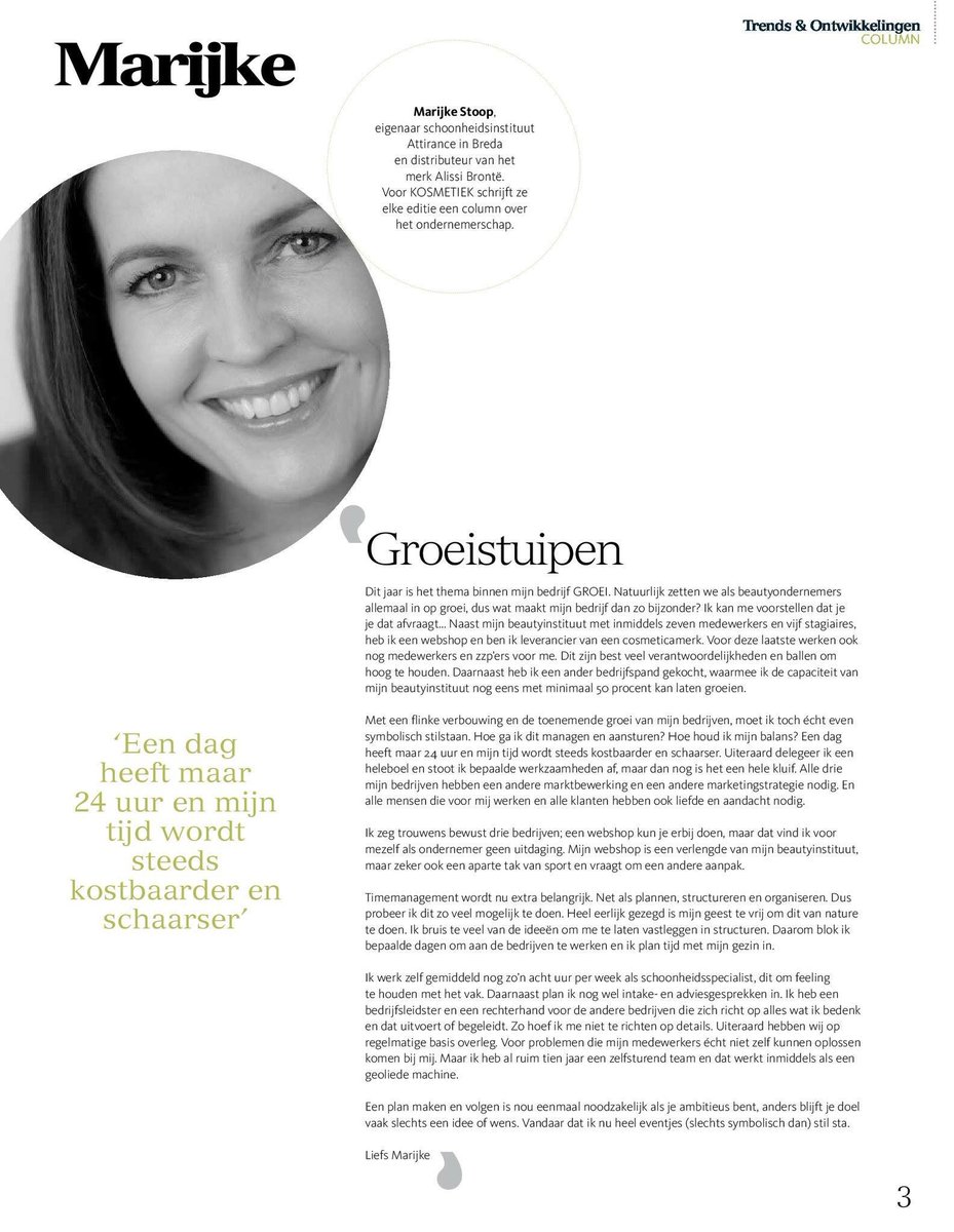 MarijkeStoop's tweet photo. Nieuwe Column Kosmetiek #attirance #attirancecosmeticscompany #attirancewebshop #BusinessWoman https://t.co/fbKW4Ixwmz