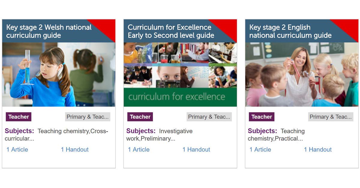 Primary teachers, discover Learn Chemistry resources that link to each statement in the primary science curricula in England, Wales and Scotland. rsc.li/2DW3W1t
