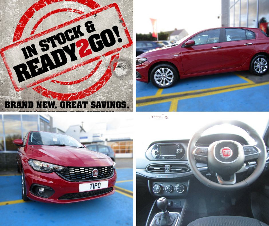 ** In Stock &amp; Ready To Go**
Drive away today in this stunning Fiat Tipo Easy Plus 1.6 Multi-Jet which is now only £306.83 per month with 6.3% APR.  Was £18,595 and now £17,009.19, Saving £1,585.81! Find out more here; bit.ly/2BHSHIr