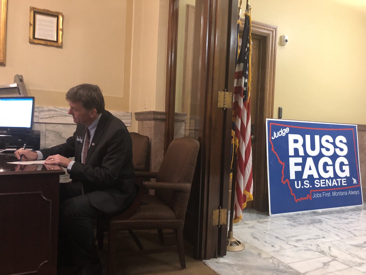 russforussenate's tweet photo. Today, I stopped by the Secretary of State’s office to officially file as a candidate for the United States Senate. #mtpol #mtsen https://t.co/MbXZmi58xC