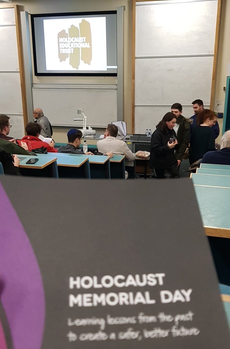 Sam_Gold18's tweet photo. I'm at Newcastle University to hear Harry Bibring give his incredible testimony #OurLivingMemory https://t.co/JQgbWneI4z