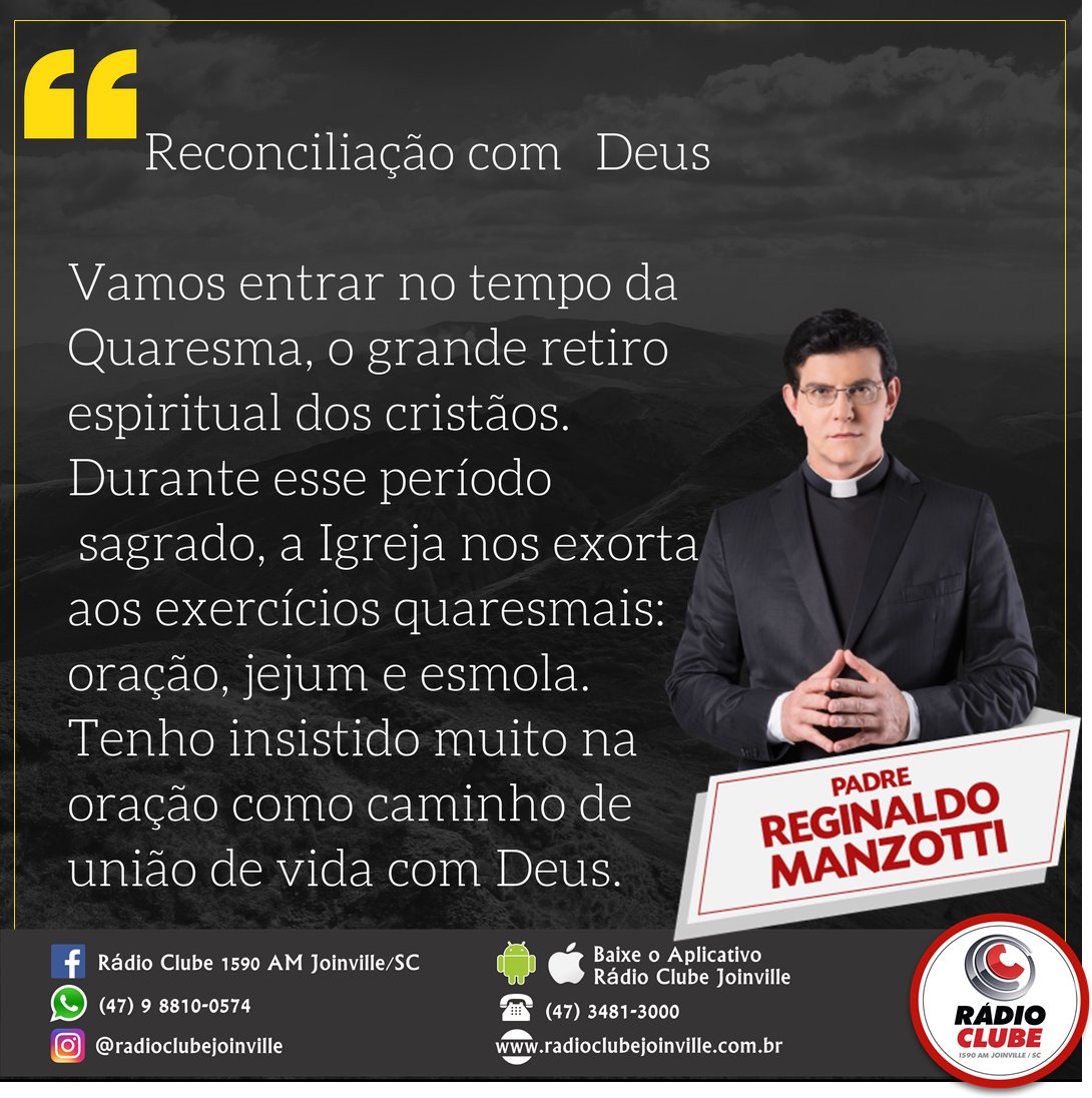radioclubejoin's tweet photo. Reconciliação com Deus | Padre Reginaldo Manzotti
 ::: https://t.co/lpGipZmEA3 https://t.co/fJN0swLaWu