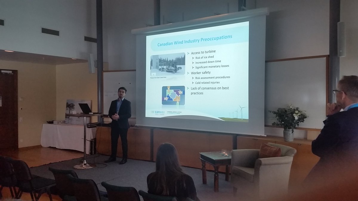 Nergica's tweet image. Best practices are worth sharing! Today at @WinterWindEvent in Sweden, our colleague Charles Godreau presented the Guide to Best Practices in Cold Climate Health &amp;amp; Safety developed in Canada. #Winterwind2018