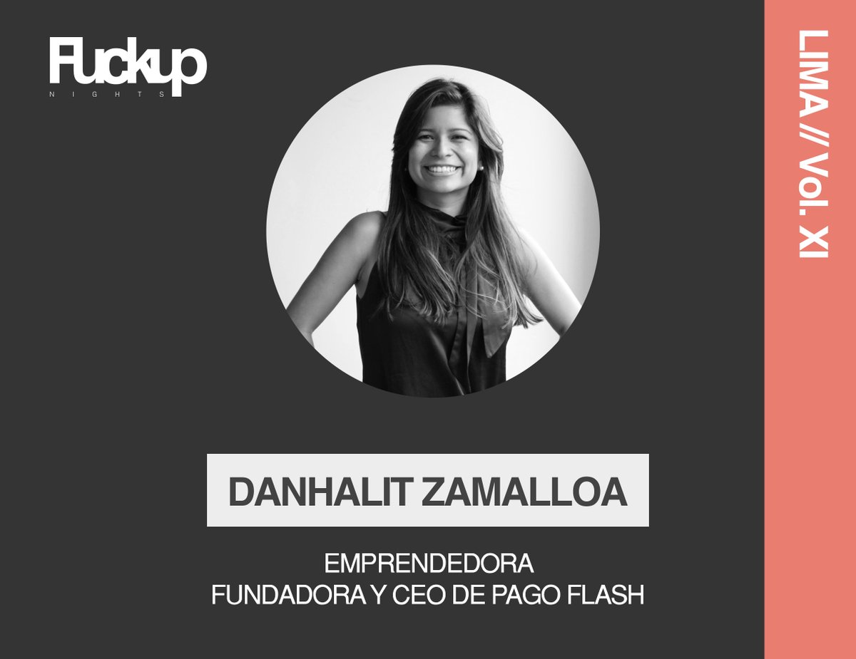 Lima_fun's tweet photo. Danhalit Zamalloa nos contará una historia de fracaso y superación en las Fuckup Nights Lima, el encuentro de #emprendedores.
Te esperamos este 22 de febrero. Inscripciones en https://t.co/BJpdr6xl6E
#funlima
@PagoFlash @Danhaccs @Publimetrope @FuckupNight https://t.co/xkrHT3C1Uf