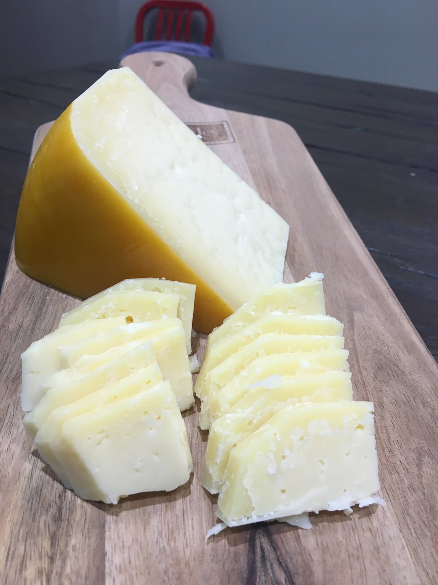tfktopchop's tweet image. Paul Bettencourt&apos;s family have farmed in Rehoboth MA for over 100 years; after the addition of a cheese room and aging cave Bettencourt Dairy is now selling their Bevcourt Gouda. Kinnealey Meats is now stocking 4# half wheels of this gouda, aged over 4 months! #NewEnglandCheese