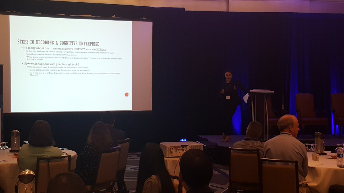 Sol Rashidi of <a href="/RoyalCaribbean/">Royal Caribbean</a> speaking on aligning #data to #cognitive at #CDAOWinter!