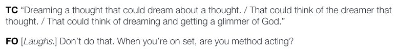 i will now dedicate my life to the moment that timothee chalamet sang frank ocean to frank ocean, and frank ocean responded, "dont do that."