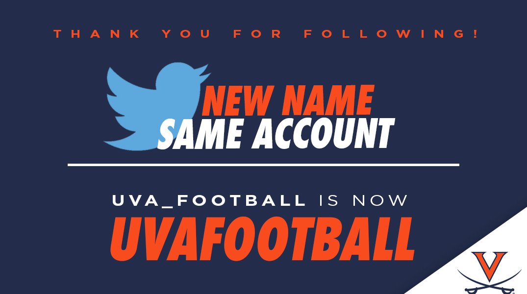 Looking for #UVA Football news? We've updated our handle! Please follow and tag @UVAFootball. 🏈