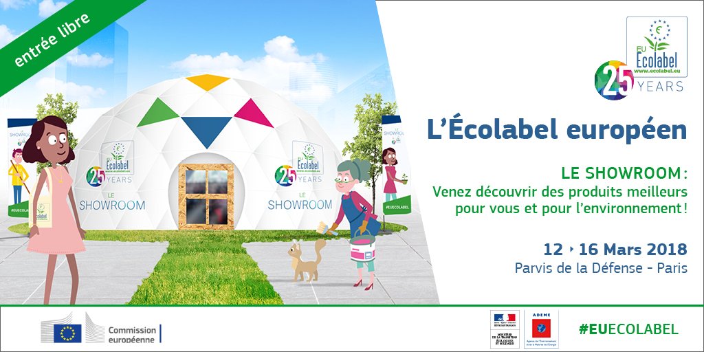 EMAS_EUEcolabel's tweet photo. La 'boutique éphémère' de @EMAS_EUEcolabel #européen ouvrira ses portes du 12 au 16 #mars 2018, au centre du parvis de #LaDefense  C/o
@ademe @Min_Ecologie @EU_ENV  - Venez nombreux ! https://t.co/UPli934iSH