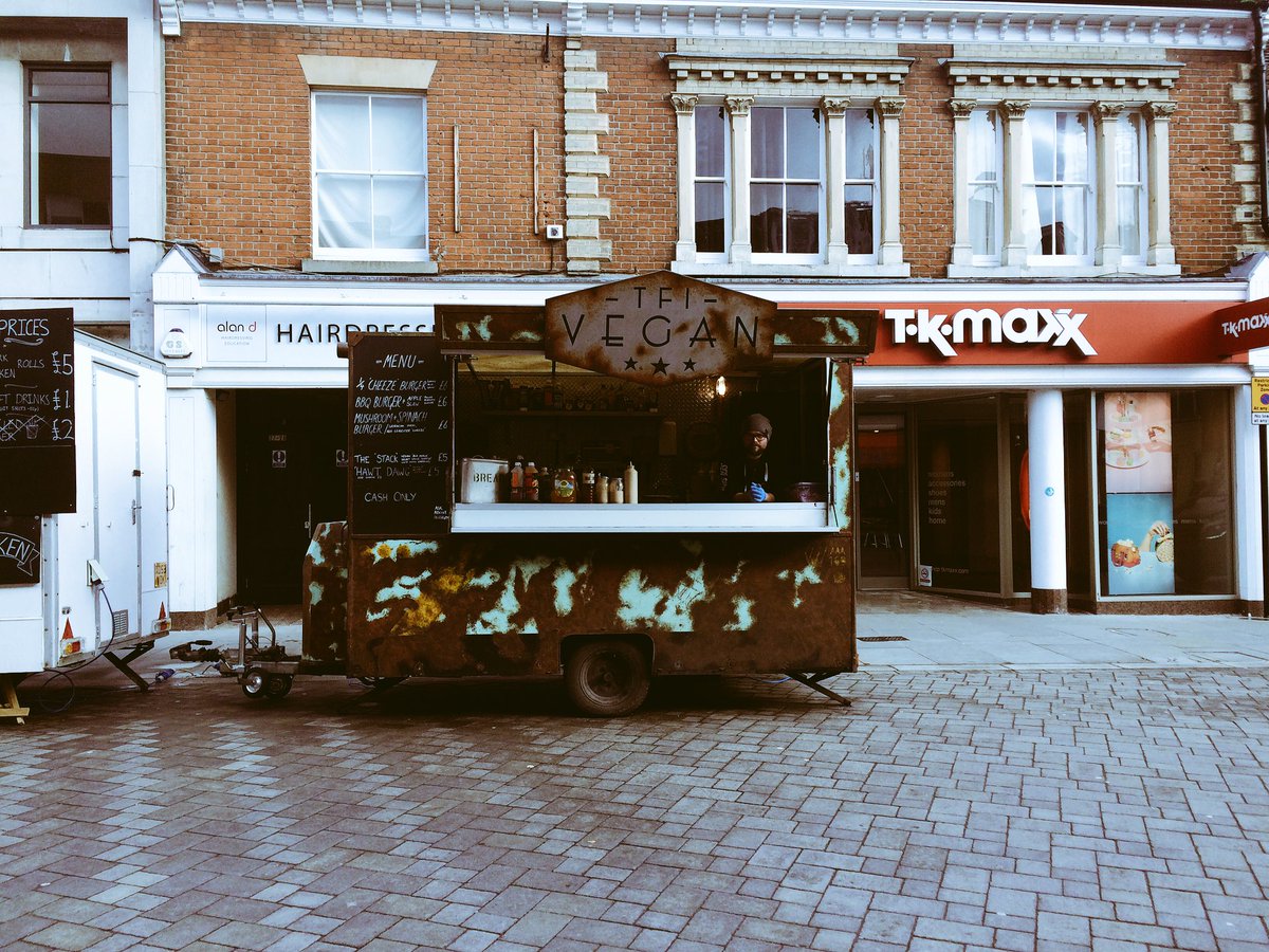 Our new location on Queen Street food court, Ipswich. We'll be back Friday and Saturday. #Ipswich #OldRusty #TFIVegan