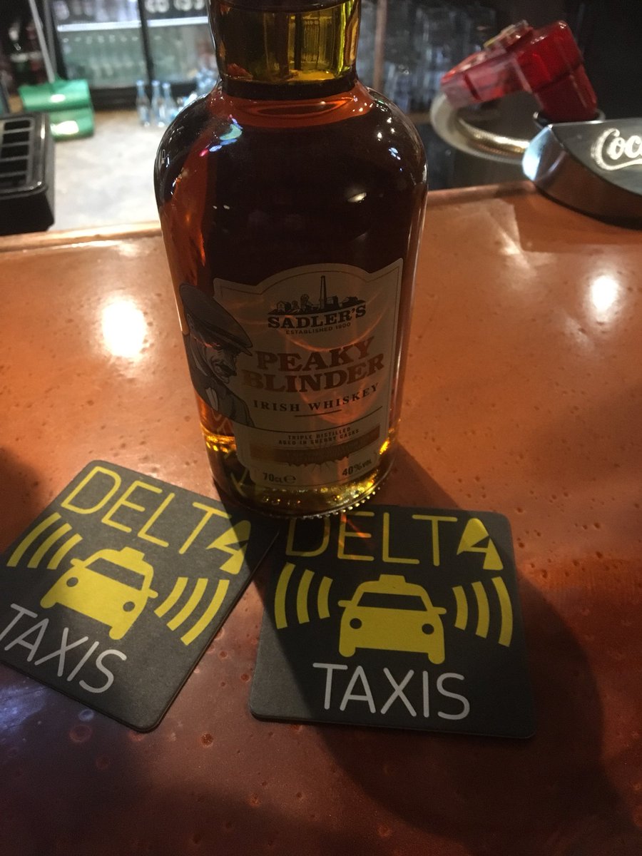 NelsonKjn's tweet photo. Peaky Blinders bar proudly using @DeltaMerseyside Beer mats #Peakyblinders #Baltictriangle https://t.co/g9oBKxytgq