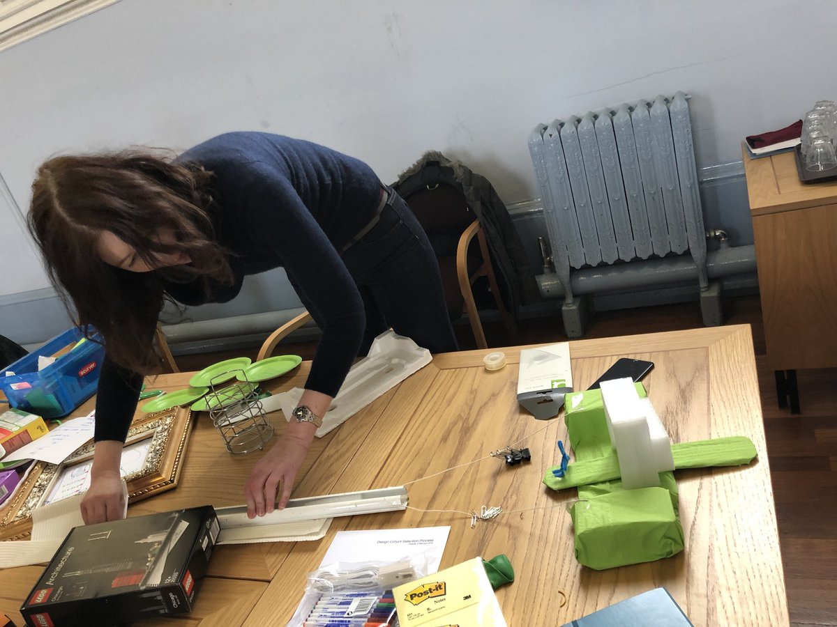 ElenaRF's tweet photo. What do you get when you task learners to design a toy for an 8 year old out of, well, rubbish?!! Answer: amazing ideas and toys! @NewModelEng #learningtogether #engineering #stem #education https://t.co/I3Z1TN03lP