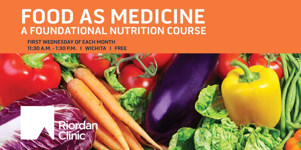 Join us tomorrow for our Food as Medicine class where Dr Anne will share about using nutrition as a base for health. RiordanClinic.org/events