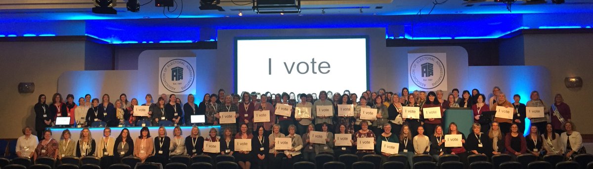 We’re marked #vote100 here at #AEABlackpool2018 Our fantastic electoral administrators are proud to help everyone register to vote and play an active part in democracy #1918women #100years