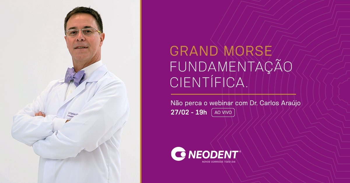 Entenda ainda mais sobre a repercussão clínica e biológica da evolução do desenho dos implantes. Cadastre-se na videoaula ao vivo do Dr. Carlos Araújo, basta acessar neodent.academy, é gratuito. 
#neodent #grandmorse #aovivo #implantodontia