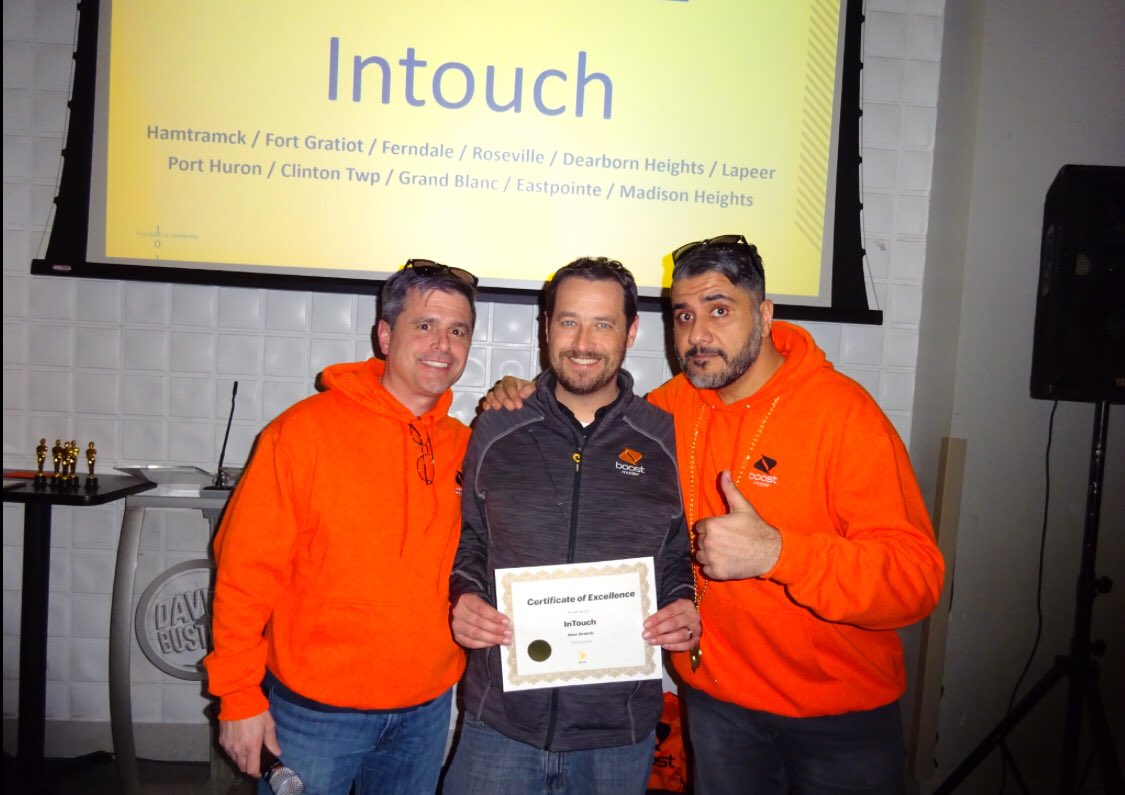 The 4.0 door growth award goes to Intouch 2018 Michigan Sales Rally #laceupboostmi #boostnation <a href="/TeamVrabel/">Team Vrabel</a> <a href="/DeeKowalski/">Dee Kowalski</a> <a href="/mikemac1982/">Michael MacDonald</a>