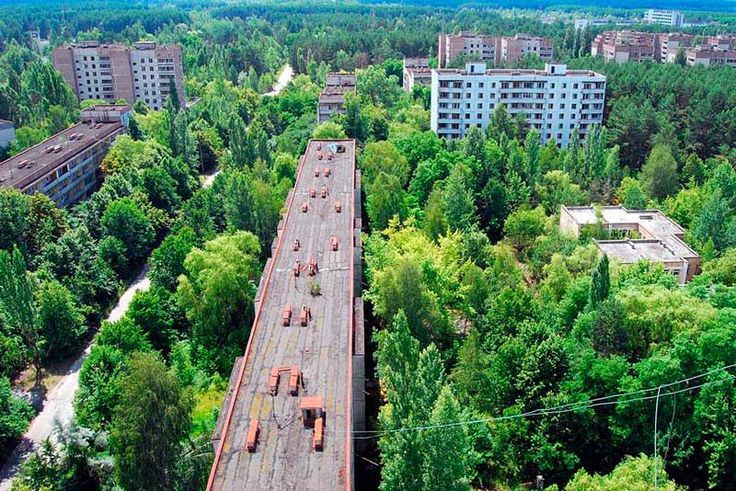 Pripyat, abandonada después de Chernobyl en 1986.