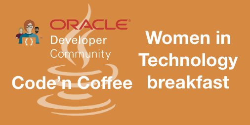 devnexus's tweet photo. Coming to @Devnexus? Need a jumpstart to your conference experience? Join the Women of Devnexus at Oracle’s inaugural Code ‘n Coffee event, Thursday 2/22 at 8am. More details coming soon! @odevcommunity https://t.co/abm6Ljh8Z6