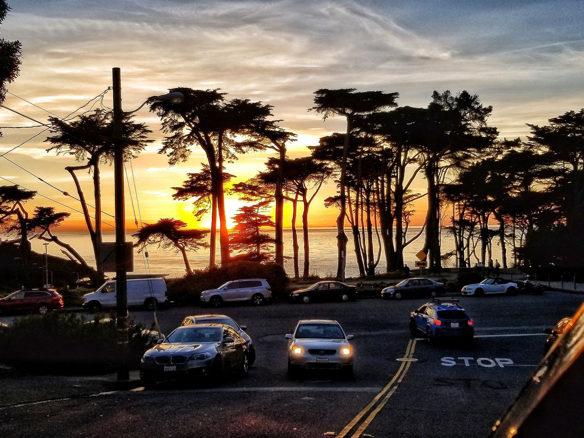 It was a #beautiful sunset in San Francisco. 

#Sunset #shadow #roadtrip #nature #adventure #explore #destination #California  #SanFrancisco