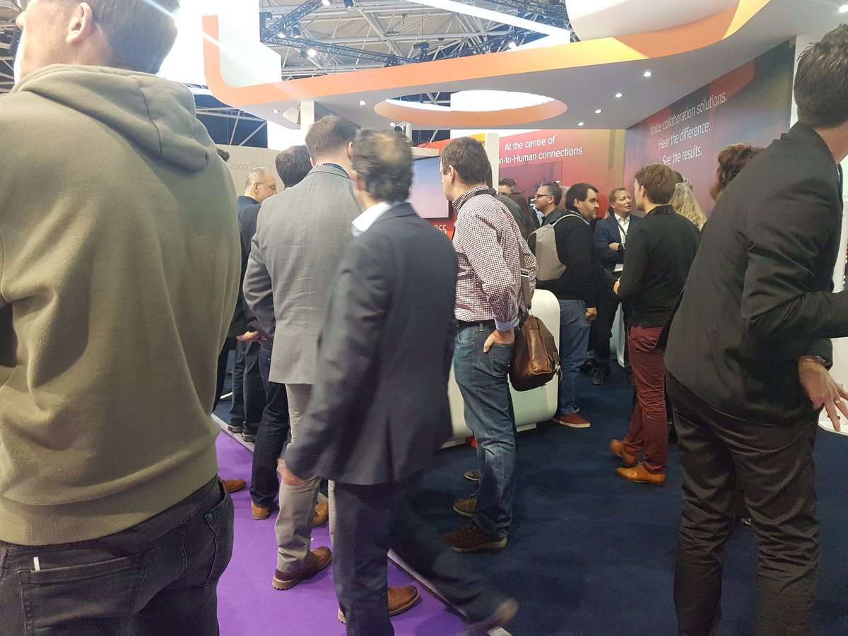 StoneCollab's tweet photo. super busy on the #polycomemea booth here at #ISE2018 in hall 11 real human to human connections https://t.co/Kzu3qQB0yY