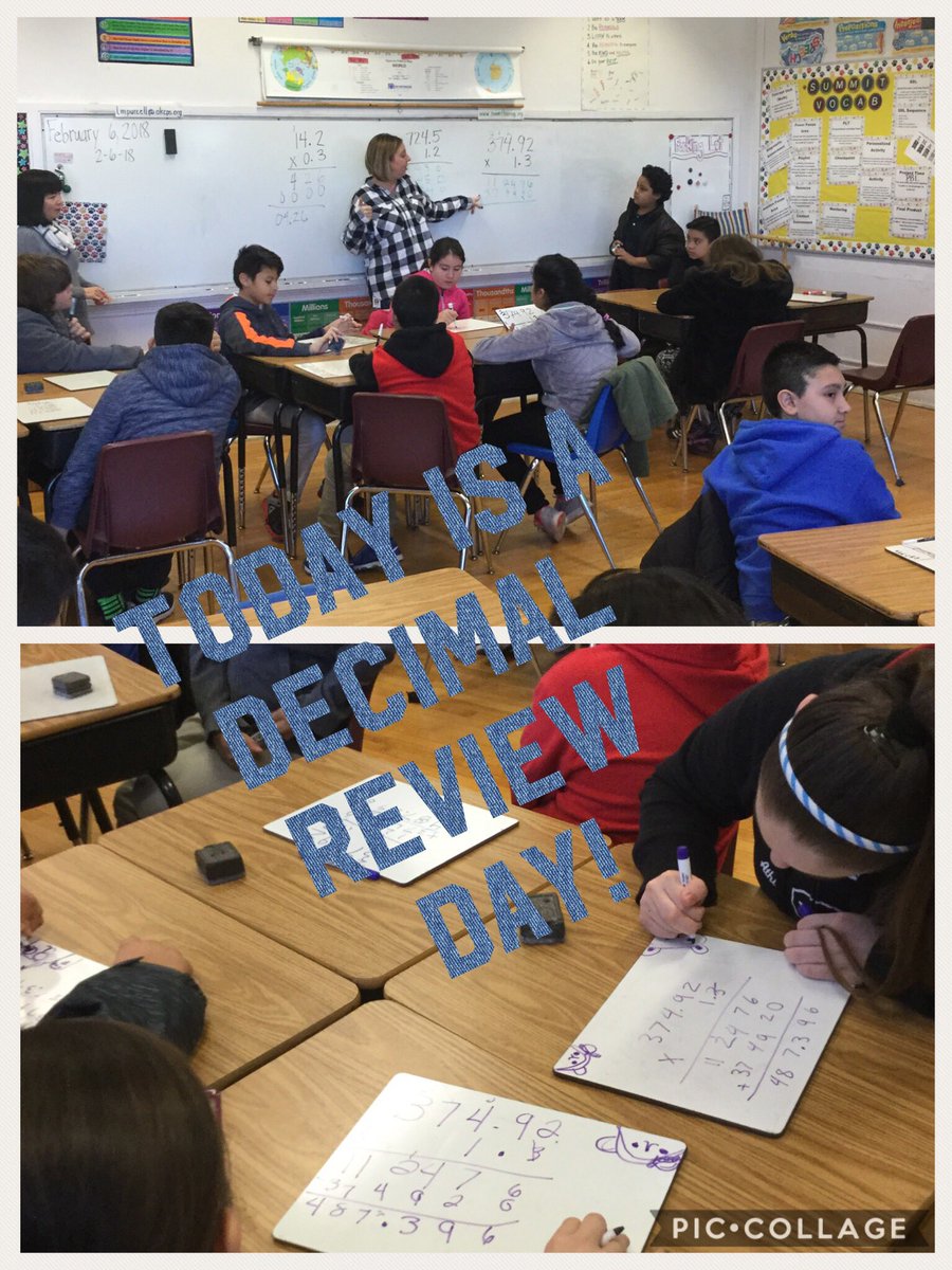 MGreenEDU's tweet photo. Decimals, decimals, decimals  #summitlearning @jacksonenterokc https://t.co/yNTiv3ps98