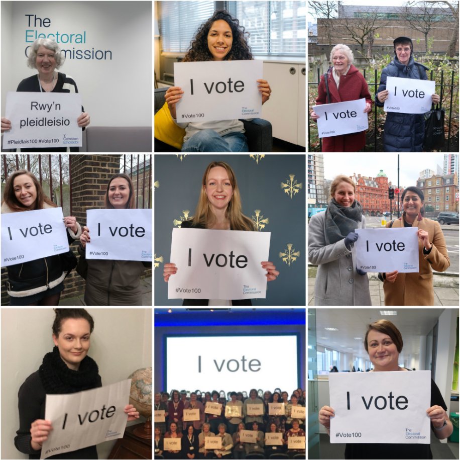 Electoral commission on twitter 100years after some women were first