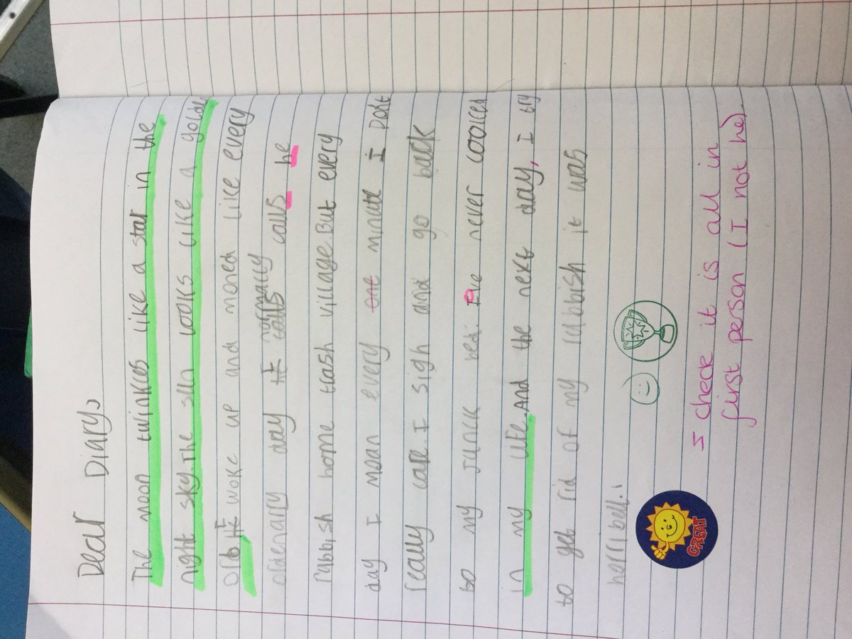 hillviewprimary's tweet photo. Check out Aadam’s and Katherine’s diary entries as the old man in The Tin Forest. They have really thought about adjectives and feelings. Well done! #turtleclass #year2 https://t.co/cn7jxh5rGC