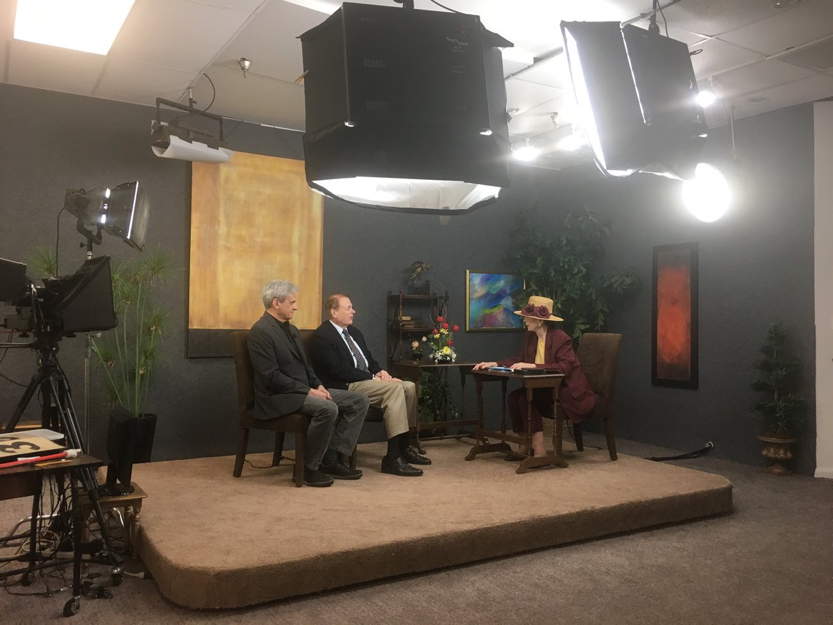 On set with Annette Sherman on Community TV talking about Computer Animation, Game Art and VR with Dept Head Jim McCampbell! @RinglingCollege