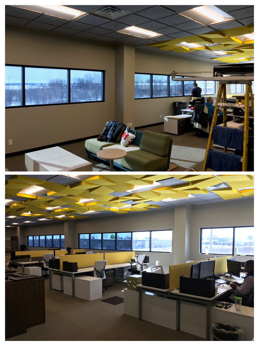 SunControlCtr's tweet image. Here is a before and after of a recent tint project for the awesome team at @GProductsInc  Genesis Products They can now enjoy this amazing work space without the heat and glare from these great windows!