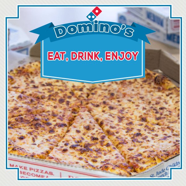 Dominos_Lombard's tweet photo. Eat, Drink, Enjoy. #Dominos https://t.co/VZRqFoMO1F