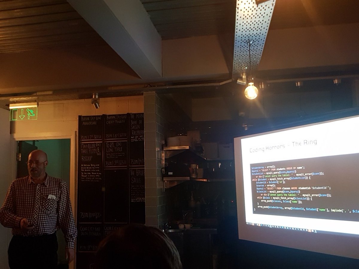 phily245's tweet image. Good start to the @Mark_Baker talk about #CodingHorrors at @phpnw!