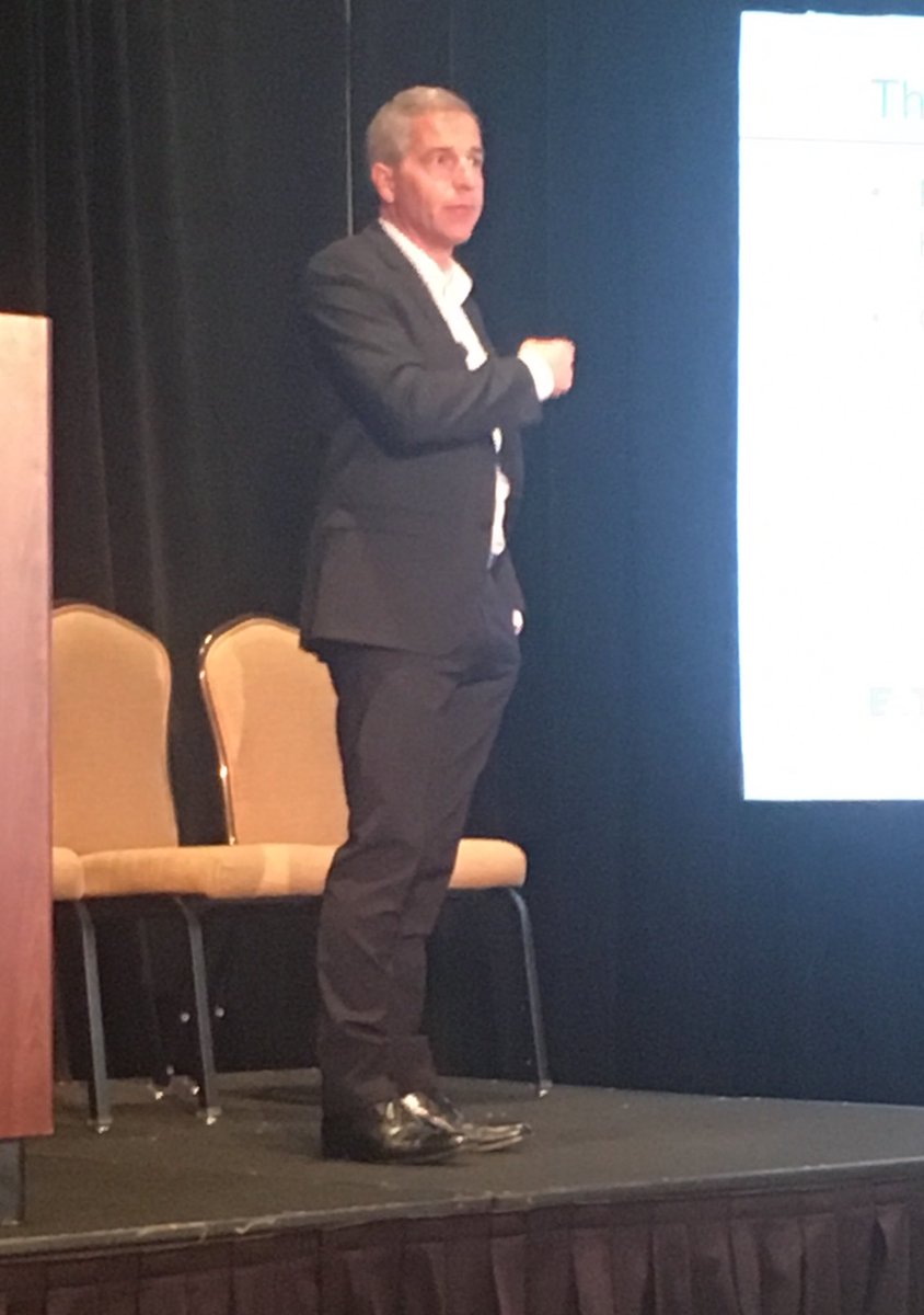 Herve Tardy kicking off the morning on trends in IoT, cloud and AI. #EatonGetsIT #ScanSource