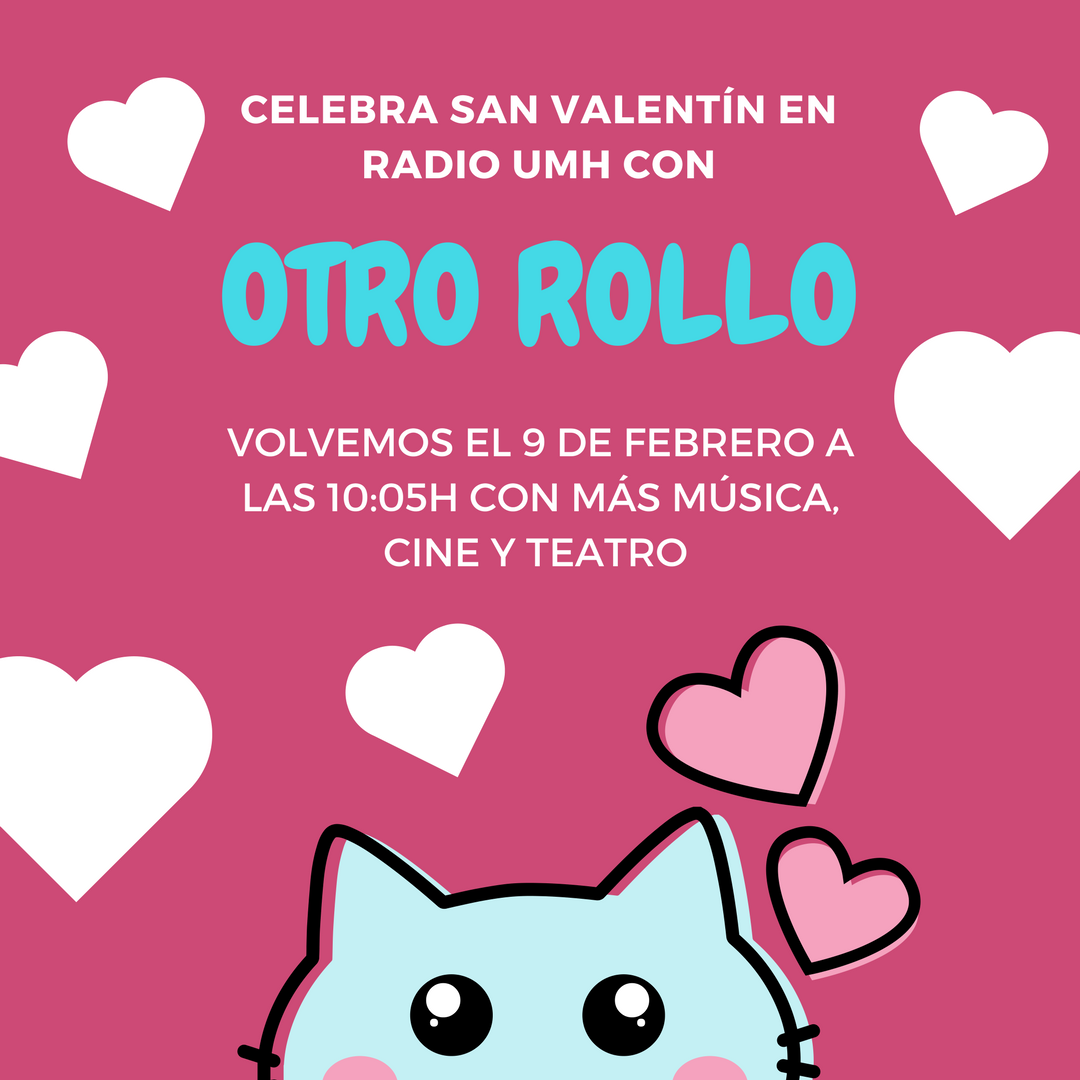 El viernes 9 de febrero ,a las 10:05h, toca programita de <a href="/otrorolloradio/">Otro rollo 🎙📻</a> después de mucho tiempo. ¡Hay ganas de volver a los estudios de <a href="/RADIO_UMH/">RADIO UMH</a>! Te esperamos 🎧🎤