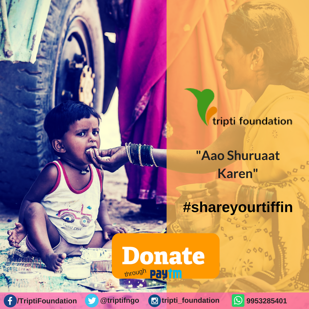 TriptiFNGO's tweet photo. #shareyourtiffin Let's share our tiffin to a hungry child in a week at-least. #triptifoundation https://t.co/w4hsPjd5aZ