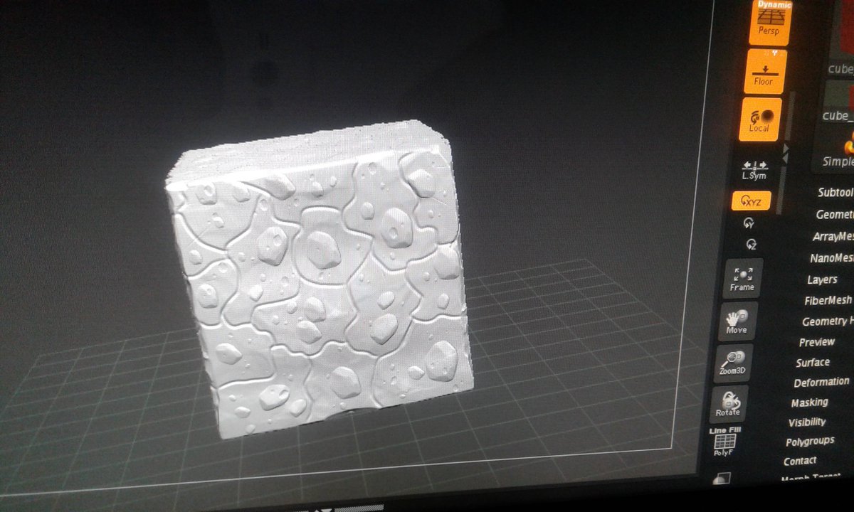 LuGameDeveloper's tweet image. Playing around in #zbrush making a stylized Rocky Cube for a concept i have in mind... 
#gamedev #indiedev #screenshotsaturday #unity3d #madewithunity #games #art #3DModeling #designer