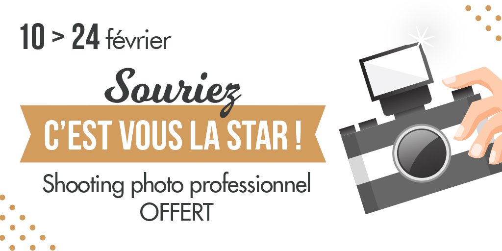 cc_stsebastien's tweet photo. #Événement : Du 10 au 24 février, le Centre Commercial Saint Sébastien vous offre une séance de shooting photo professionnel 📸 Profitez en, la première photo est gratuite ! Plus d'infos : https://t.co/cjW8nfTXHd https://t.co/RRykgd39Xk