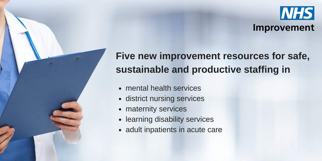 NHSImprovement's tweet photo. Have you seen our five new safe, effective and sustainable staffing improvement resources? https://t.co/U9muP85MOA https://t.co/dBxzSpdQM4