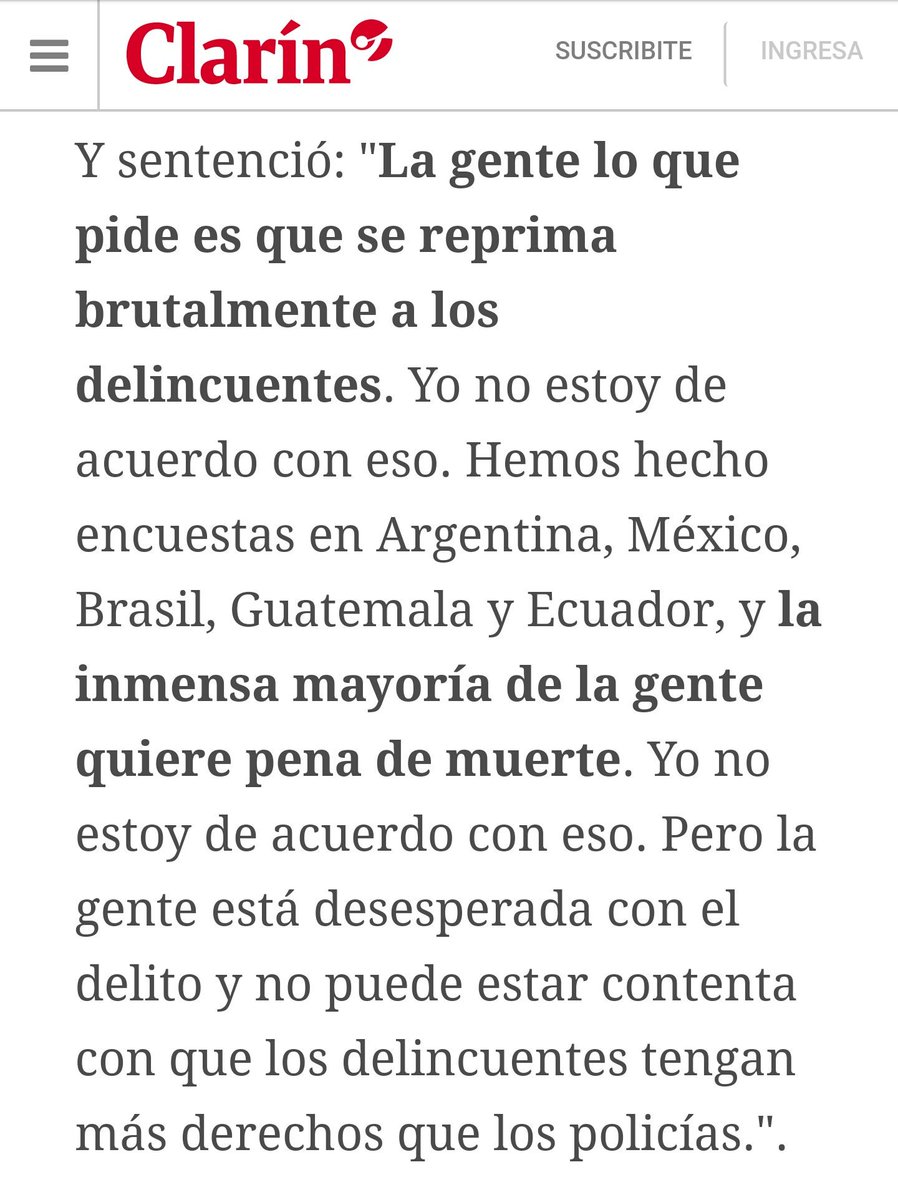 sac_diego's tweet photo. #LaGentePide
Clarín y su campaña de impunidad para #Chocobar
Ahora pone a #DuranBarba haciendo afirmaciones reaccionarias en base a supuestos datos que...no da en la nota https://t.co/AbzMJhf1u4