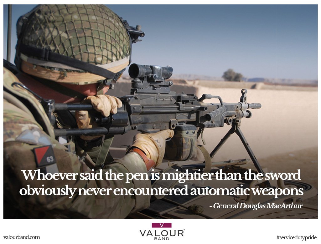valourband's tweet photo. The pen is mightier than the sword?
#genmacarthur #veterans #valour #valourband #servicedutypride
https://t.co/iYl1u00mM1 https://t.co/7pVUbHXtyV
