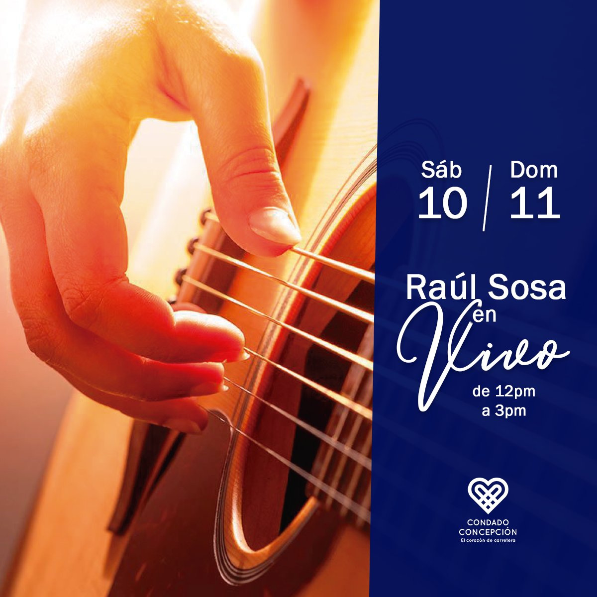 cconcepciongt's tweet photo. Escucha a Raúl Sosa en vivo este sábado 10 y domingo 11 de Febrero de 12 pm a 3pm y comparte junto a tus familiares, amigos o pareja de baladas pop y muchas sorpresas más. ¡Encuéntranos en La Plaza! https://t.co/s3exj2m4EZ
