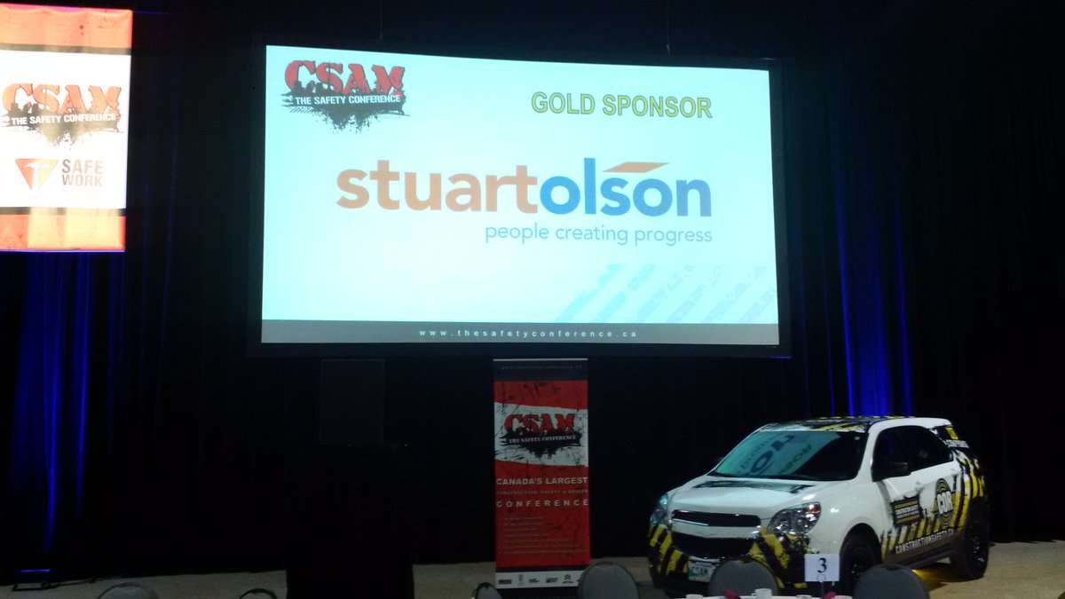StuartOlsonInc's tweet photo. Kicking off the country's largest #safety conference this morning in #Winnipeg with @CSAM_Manitoba! #CSAMTHESafetyConference #stuartolsoncreates https://t.co/nBVf5gWGH2