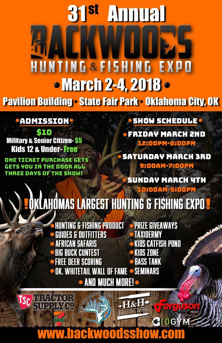 OKC! Catch the whole Buckventures crew at the 31st Annual Backwoods Expo! It’ll be a fun time for sure!
