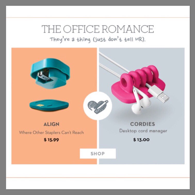 Quirky's tweet photo. Set the mood early this #valentinesday with these sweet invention duos! 💝 
.
.
#quirky #invent #innovate #quirkster #quirkycommunity #shop #deals #love #galentines #powercouple #gadgets #officefinds 
.
.
Shop now! Link below 👇🏼👇🏼
https://t.co/dKMg6a0BVd https://t.co/TZKQt64LtT